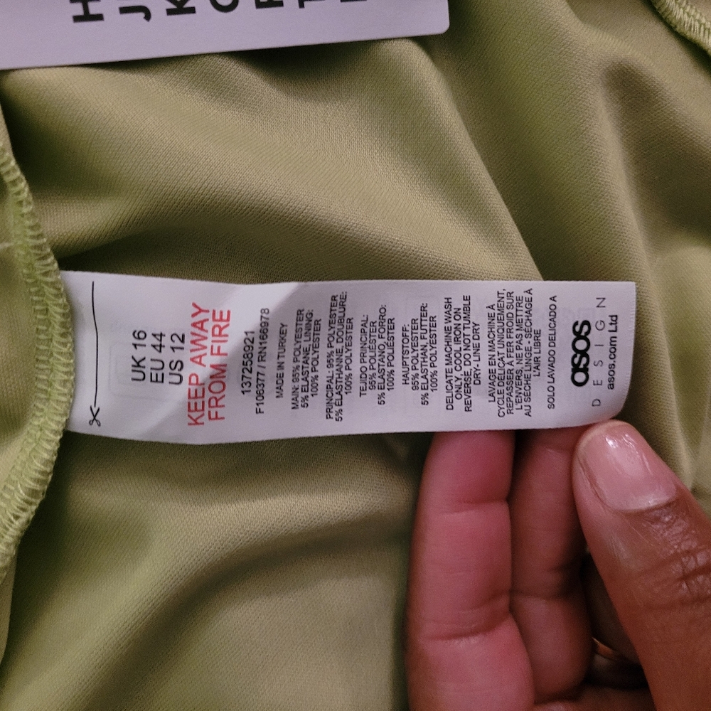 ASOS Design Maxi Mesh Dress Size 12 - Picture 6 of 8